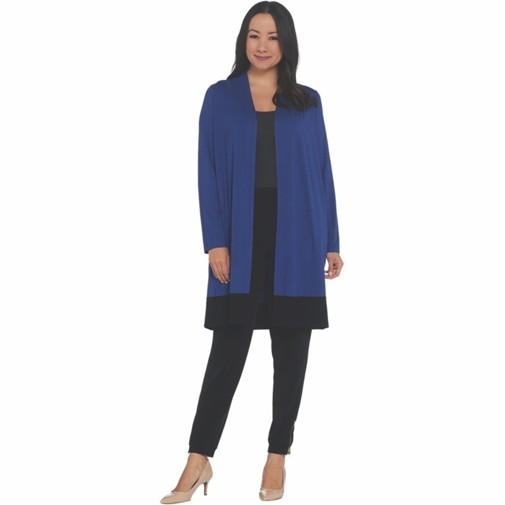 Dennis Basso Colorblock Soft Touch Long Dennis by